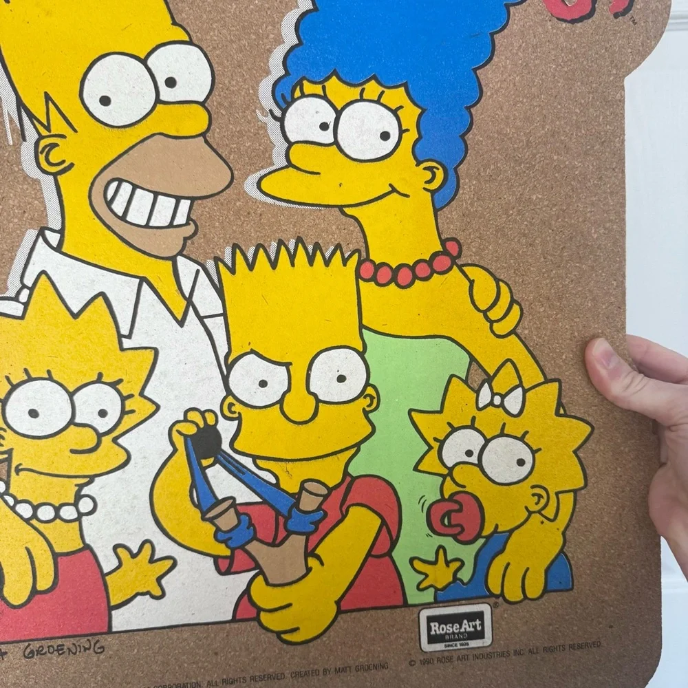 Vintage 1990 ROSE ART “THE SIMPSONS” cork board